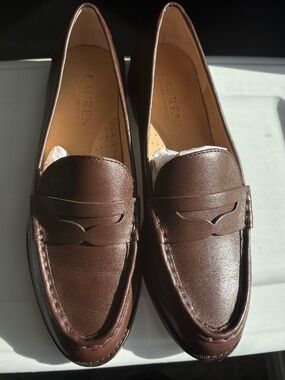 Ralph Lauren Brown Leather Shoes Size 9